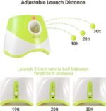 Automatic Dog Ball Launcher with 15 Mini Tennis Balls & Mesh Bag â€“ Rechargeable Pet Toy for Small Dogs, Adjustable Launch Distance, Interactive Play (Light Green) - Image 2