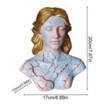 Blazing Maiden Figurine LED Lamp â€“ Artistic Resin Sculpture with Crackled Light Effect, Elegant Decorative Night Light(Black) - Image 2