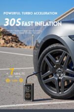 Wireless Tire Inflator with Digital Display â€“ Portable Air Compressor for Cars, Bikes, Balls & More (Black) - Image 6