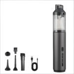 4-in-1 Cordless Handheld Vacuum with Suction & Blower Modes, 170ml Dust Cup, USB-C Charging, 4 Attachmentsâ€”For Car, Home, Desk, Pet Hairâ€”Lightweight, Tool-Free Emptying (Grey)