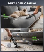 4-in-1 Cordless Handheld Vacuum with Suction & Blower Modes, 170ml Dust Cup, USB-C Charging, 4 Attachmentsâ€”For Car, Home, Desk, Pet Hairâ€”Lightweight, Tool-Free Emptying (Grey) - Image 5