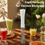 White Hands-Free Milk Frother - 2000mAh Rechargeable Coffee & Drink Mixer for Latte, Cappuccino, Matcha & More | Perfect for Home, Office & Travel - Image 3
