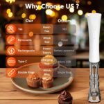 White Hands-Free Milk Frother - 2000mAh Rechargeable Coffee & Drink Mixer for Latte, Cappuccino, Matcha & More | Perfect for Home, Office & Travel - Image 6