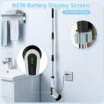 Wireless Electric Cleaning Brush with 8 Replaceable Heads â€“ Adjustable Extendable Handle for Bathroom, Kitchen, Tiles & Car (White) - Image 7