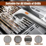 Electric Steam Grill Brush with Stainless Steel Bristles & 3000mAh Rechargeable Battery - Powerful BBQ Cleaner for All Grills, Indoor and Outdoor Use (Grey) - Image 2