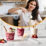 Heated Ice Cream Scoop with LED Display & 3400mAh Battery - Rechargeable, IP67 Waterproof, Instant Heating for Hard Ice Cream, Suitable for Home and Commercial Use (White) - Image 6