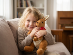Kangaroo Stuffed Animal with Joey in Pouch & Australia Scarf - Soft Cuddly Plush Toy(45cm, light brown
)| Other Colors Available in Store - Image 2