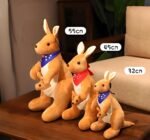 Kangaroo Stuffed Animal with Joey in Pouch & Australia Scarf - Soft Cuddly Plush Toy(55cm, Dark brown )| Other Colors Available in Store - Image 9