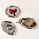 Silver Plated Ceramic Tray Set (Round & Long Shapes) - Minimalist Luxury Decorative Organizer for Jewelry, Vanity & Home Display| Other Styles Available in Store - Image 5