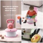 Portable Folding Potty for Toddlers - Compact Travel Toilet with Cat Design, Easy to Carry & Clean, Ideal for Home, Car, Camping, Outdoor Use (Pink) - Image 5