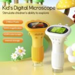Student Digital Microscope for Kids â€“ Portable 1000x Magnification Handheld Scope with 2 Inch HD Screen, LED Light & Photo Storage, Ideal for Science Class and Outdoor Exploration (Yellow) - Image 4