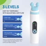Electric Ear Pressure Relief Device - 3-Mode Adjustable Airflow for Travel, Diving & Altitude - Eustachian Tube Unblocker with LED Display & Type-C Charging (White) - Image 5