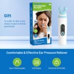 Electric Ear Pressure Relief Device - 3-Mode Adjustable Airflow for Travel, Diving & Altitude - Eustachian Tube Unblocker with LED Display & Type-C Charging (White) - Image 9