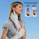 UV Protective Driving Gloves for Women â€“ UPF 50+ Sunscreen Gloves with Touchscreen Function & Anti-Slip Palm, Long Cuff for Hiking, Cycling, Fishing, Golfing (Black) - Image 4