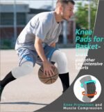 Honeycomb Knee Pads for Kids, Teens & Adults â€“ Protective Compression Knee Guards for Basketball, Football, Cycling & Running(White,L) - Image 2