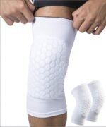 Honeycomb Knee Pads for Kids, Teens & Adults â€“ Protective Compression Knee Guards for Basketball, Football, Cycling & Running(White,XXL)
