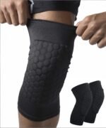 Honeycomb Knee Pads for Kids, Teens & Adults â€“ Protective Compression Knee Guards for Basketball, Football, Cycling & Running(Black,XS)