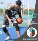 Honeycomb Knee Pads for Kids, Teens & Adults â€“ Protective Compression Knee Guards for Basketball, Football, Cycling & Running(Black,XS) - Image 2