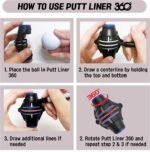 360Â° Golf Ball Line Marker with 2 Pens â€“ Full Coverage Alignment Tool for Putt, Driver & Irons (Blue) - Image 5