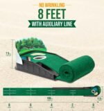 Indoor Golf Putting Green Mat with Ball Return - Realistic 10 mph Speed, Obstacle Training for Home, Office & Simulator (Green) - Image 6