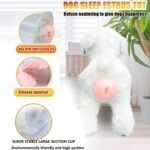 Pet Behavioral Support Doll - Realistic Canine Companion Toy for Stress Relief, Made of TPE Silicone & Soft Fur, Stable Suction Base, 1:1 Anatomical Design, for Small to Medium Dogs (White, Channel Height 28cm) - Image 3