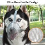 Soft Mesh Dog Muzzle for Small Medium Large Dogs â€“ Breathable Adjustable Anti-Bite Chewing Guard with Overhead Strap â€“ Fits Labrador, German Shepherd, Golden Retriever â€“ 5 Sizes (Grey,S) - Image 9