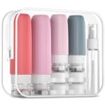 16-Piece Travel Bottle Set with Leak-Proof Silicone Squeeze Bottles â€“ Reusable Toiletry Containers for Shampoo, Lotion, Makeup Remover (Pink)  | Other Colors Available in Store