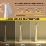 Portable LED Table Lamp 13.5" H - Touch Control, 3 Brightness Levels, Rechargeable Desk Light for Bedroom, Outdoor, Gift (White) | Other Colors Available in Store - Image 2