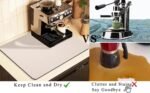 Kitchen Counter Mat for Coffee Maker â€“ Absorbent & Quick-Dry Bar Pad with Non-Slip Backing, Protective Surface for Espresso Machine, Dish Drying Mat (Beige,50*60cm) - Image 5