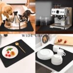 Kitchen Counter Mat for Coffee Maker â€“ Absorbent & Quick-Dry Bar Pad with Non-Slip Backing, Protective Surface for Espresso Machine, Dish Drying Mat (Black,60*90cm) - Image 2