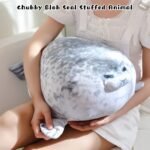 Gray Chubby Seal Plush Pillow with 4 Baby Seals Inside: Soft Stuffed Animal for Kids, Hug Pillow & Room Decor - Perfect Gift for Children - Image 6