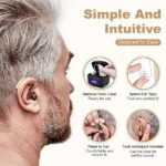 Rechargeable Behind-the-Ear Hearing Aids with Charging Case - Lightweight & Invisible Sound Amplifier for Seniors (Black Case, Skin Tone Device) - Image 5
