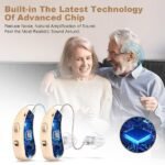 Rechargeable Behind-the-Ear Hearing Aids with Charging Case - Lightweight & Invisible Sound Amplifier for Seniors (Black Case, Skin Tone Device) - Image 6