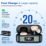 Rechargeable In-the-Ear Hearing Aids with Charging Case and LCD Display - Ultra-Compact Sound Amplifier for Seniors (Black & Green Case, Skin Tone Device) - Image 4