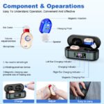 Rechargeable In-the-Ear Hearing Aids with Charging Case and LCD Display - Ultra-Compact Sound Amplifier for Seniors (Black & Green Case, Red & Blue Device) - Image 2