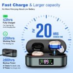 Rechargeable In-the-Ear Hearing Aids with Charging Case and LCD Display - Ultra-Compact Sound Amplifier for Seniors (Black & Green Case, Red & Blue Device) - Image 4