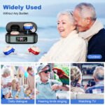 Rechargeable In-the-Ear Hearing Aids with Charging Case and LCD Display - Ultra-Compact Sound Amplifier for Seniors (Black & Green Case, Red & Blue Device) - Image 6