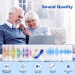 Rechargeable In-the-Ear Hearing Aids with Charging Case and LCD Display - Ultra-Compact Sound Amplifier for Seniors (Black & Green Case, Red & Blue Device) - Image 7