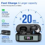 Rechargeable In-the-Ear Hearing Aids with Charging Case and LCD Display - Ultra-Compact Sound Amplifier for Seniors (Black & Green Case, Black Device) - Image 4