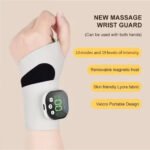 Smart Wrist Massage Brace with 10 Modes & 29 Intensity Levels â€“ Rechargeable Heat Therapy and TENS for Pain Relief, Carpal Tunnel Support, and Joint Comfort (White)  | Blue Version Available In-Store - Image 8