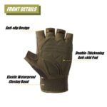 Tactical Fingerless Gloves with Knuckle Protection â€“ Breathable Outdoor Gloves for Shooting, Hunting, Cycling, and Training (Green,M) - Image 4