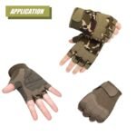 Tactical Fingerless Gloves with Knuckle Protection â€“ Breathable Outdoor Gloves for Shooting, Hunting, Cycling, and Training (Green Camouflage,S) - Image 5
