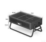 Portable Charcoal Grill with Foldable Legs & Stainless Steel Grate - Compact Outdoor BBQ for Camping, Picnics & Backyard Gatherings (Gray) - Image 6