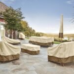 Patio Table & Chair Cover with Umbrella Hole: Water-Resistant Outdoor Furniture Cover for Rectangular/Oval Garden Sets (274x208x58 cm LxWxH) - Image 3