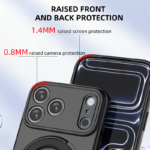 Magnetic Shockproof Phone Case with 360-Degree Rotating Ring Stand and Wireless Charging Support for iPhone 17 Pro â€“ Slim Protective Cover Designed for Home Use, Office Work, Travel, Commuting and Everyday On-the-Go Lifestyle (Orange) - Image 7