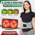 Inflatable Heating Massage Waist Belt with 3-Level Heat & Vibration - Cordless Back Support for Men and Women (Gray) - Image 2