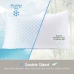 Queen Size Cooling Pillow with Shredded Memory Foam & Gel Infusion - Adjustable Loft, Breathable Dual-Sided Cover, 20" x 30" (Blue) | Other Sizes Available in Store - Image 4