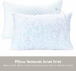 Queen Size Cooling Pillow with Shredded Memory Foam & Gel Infusion - Adjustable Loft, Breathable Dual-Sided Cover, 20" x 30" (Blue) | Other Sizes Available in Store - Image 7