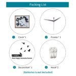 Modern Diamond Wall Clock - Creative 3D Design Silent Quartz Wall Clock for Living Room, Bedroom, Office, Home Decor, Battery Operated (Black-White) - Image 7