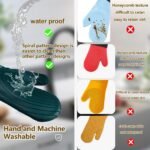 Premium Silicone Oven Mitts â€“ Heat Resistant Up to 500Â°F, Non-Slip Grip, Easy to Clean, Food Grade & BPA-Free, Ideal for Grilling, Baking, Cooking, Microwave Use (Green) - Image 2